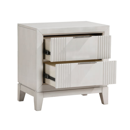 Homelegance Nightstand Florence Antique White Finish Elegant Bedroom Accent 1326-4