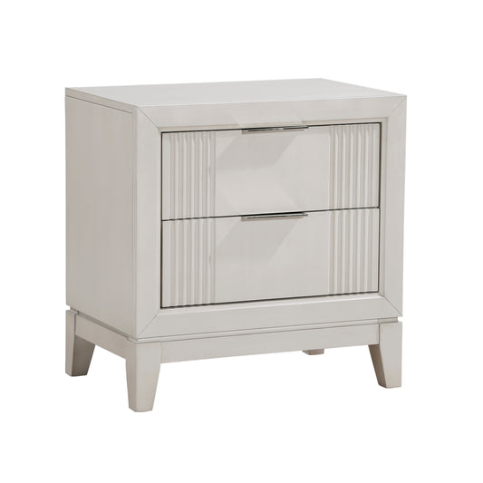 Homelegance Nightstand Florence Antique White Finish Elegant Bedroom Accent 1326-4