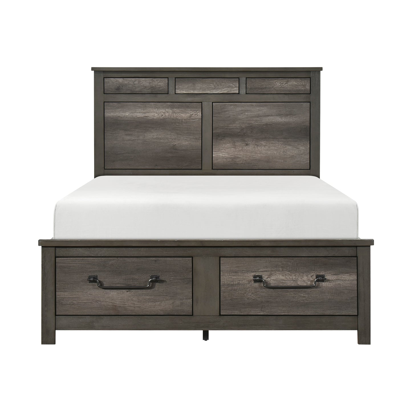 Homelegance Queen Bed in Rich Finish with Footboard Storage 1342-1