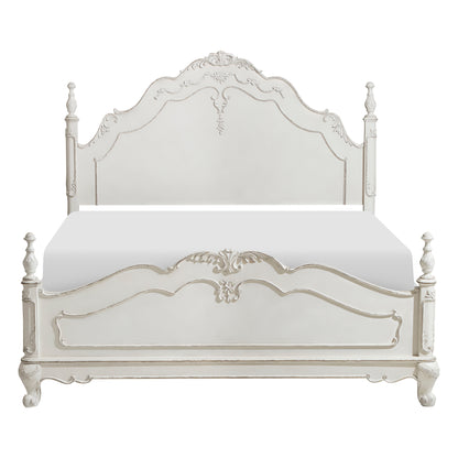 Homelegance Queen Bed Cinderella Antique White Finish 1386NW-1
