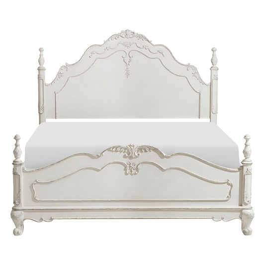 Homelegance Queen Bed Cinderella Antique White Finish 1386NW-1