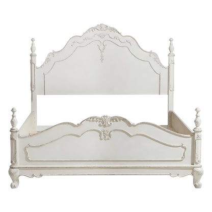 Homelegance Queen Bed Cinderella Antique White Finish 1386NW-1