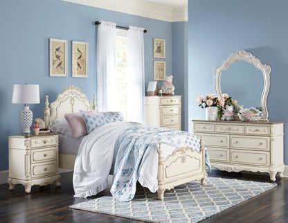 Homelegance Queen Bed Cinderella Antique White Finish 1386NW-1