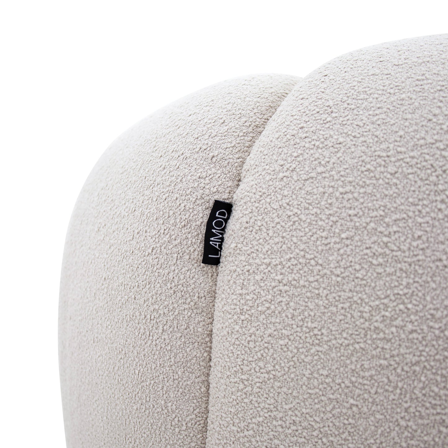 Divani Casa Yolonda Modern Curved Beige Fabric Chair