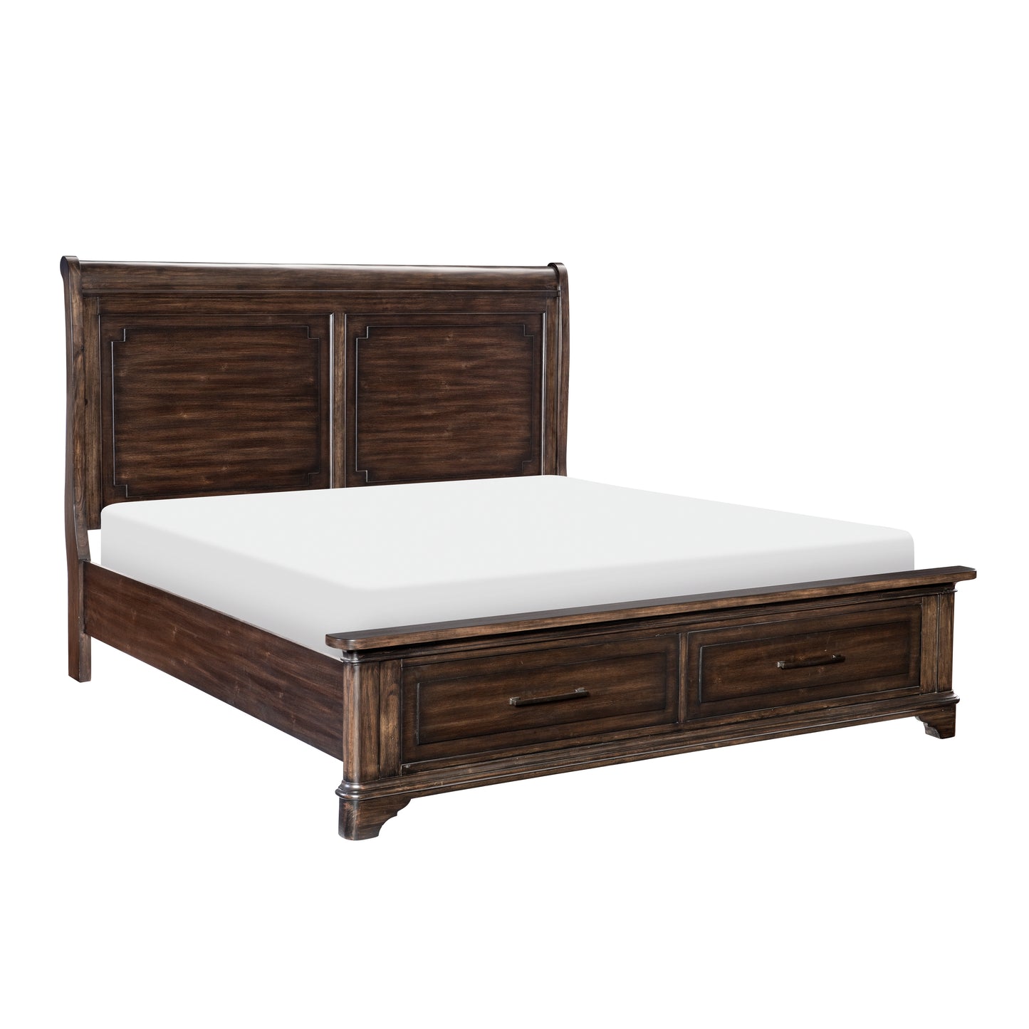 Homelegance Queen Bed Boone Rustic Brown Finish with Storage Drawers 1406-1