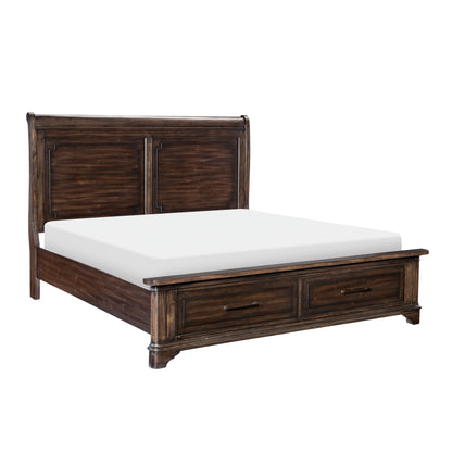 Homelegance Queen Bed Boone Rustic Brown Finish with Storage Drawers 1406-1