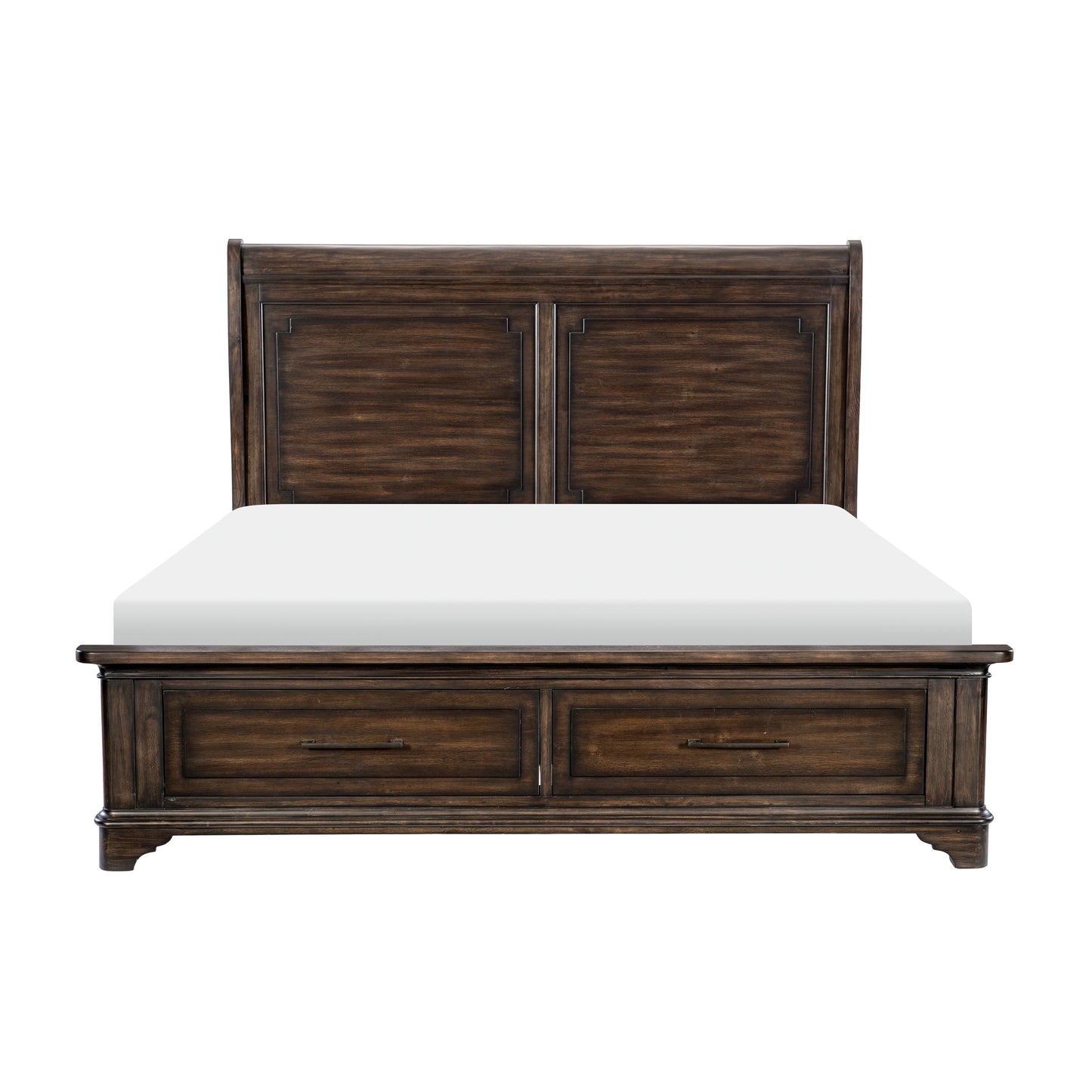 Homelegance Queen Bed Boone Rustic Brown Finish with Storage Drawers 1406-1