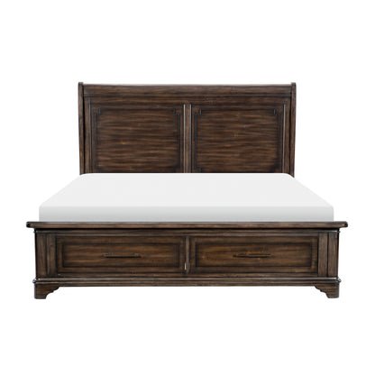 Homelegance Queen Bed Boone Rustic Brown Finish with Storage Drawers 1406-1