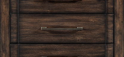 Homelegance Nightstand Boone Rustic Brown Finish with Dovetail Drawers 1406-4