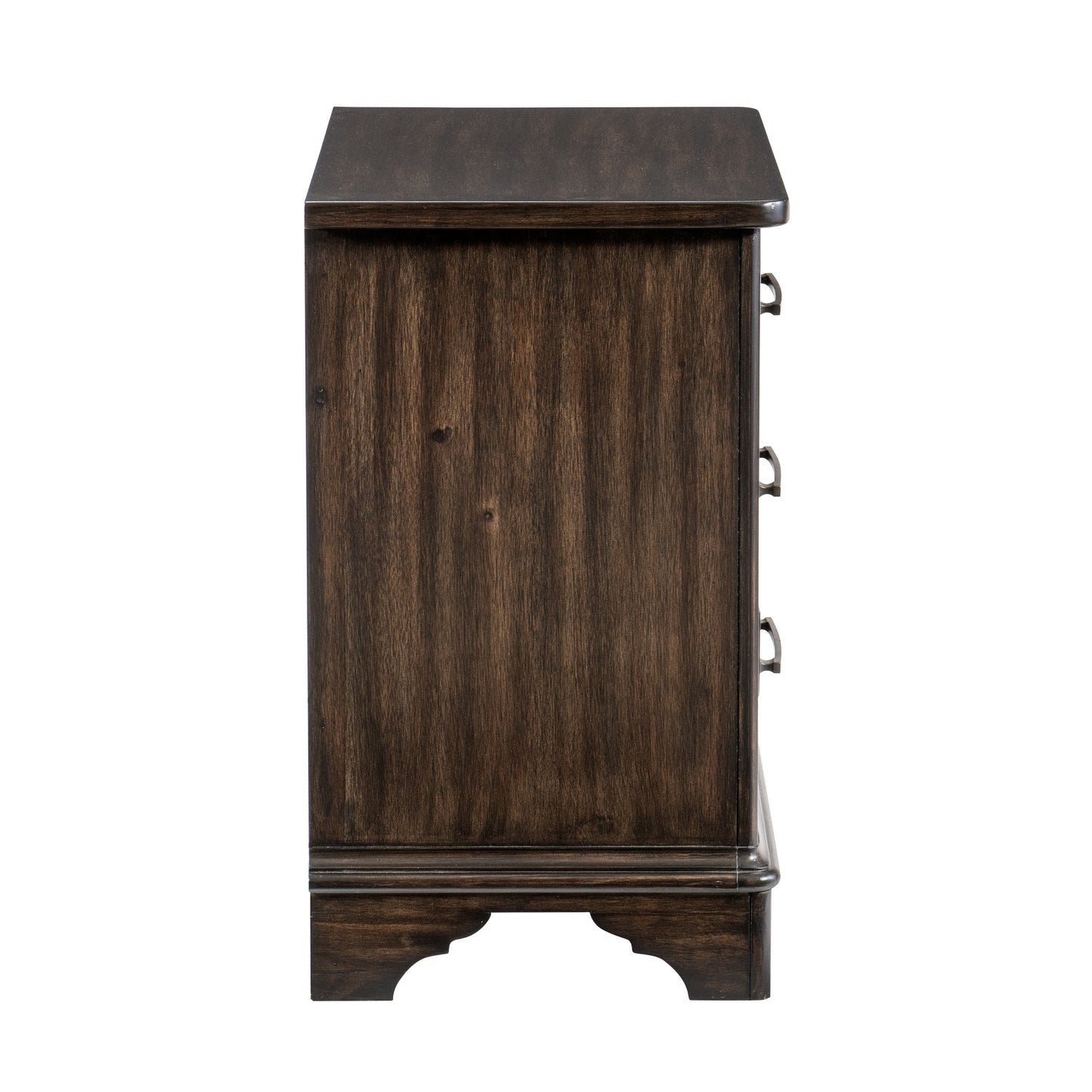 Homelegance Nightstand Boone Rustic Brown Finish with Dovetail Drawers 1406-4