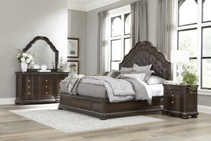 Homelegance Dresser Beddington Dark Cherry Finish with Antique Pewter Knobs 1407-5