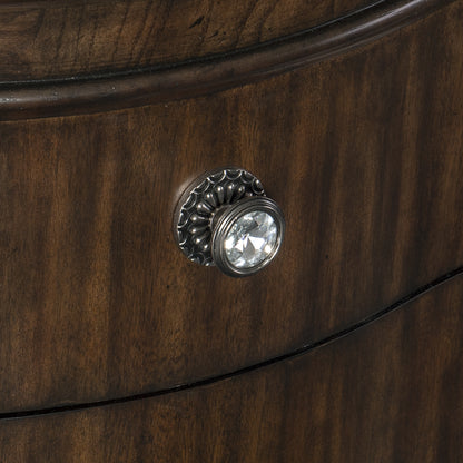 Homelegance Beddington Nightstand Dark Cherry Finish with USB and Power Port 1407-4