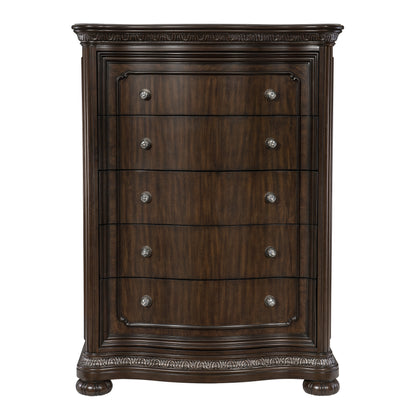 Homelegance Chest Beddington Dark Cherry Finish with Antique Pewter Knobs 1407-9