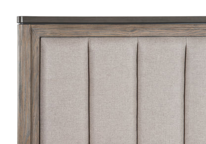 Homelegance Queen Bed Newell Gray Oak Finish with Textured Headboard 1412-1