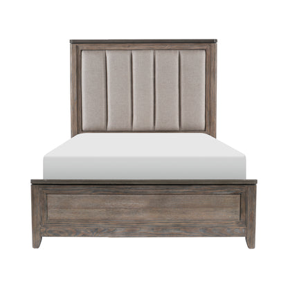 Homelegance Queen Bed Newell Gray Oak Finish with Textured Headboard 1412-1