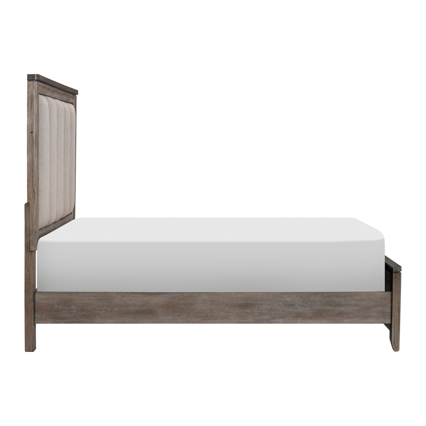 Homelegance Queen Bed Newell Gray Oak Finish with Textured Headboard 1412-1