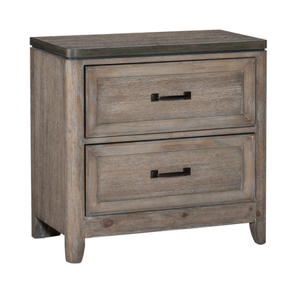 Homelegance Nightstand Newell Gray Oak Finish 1412-4