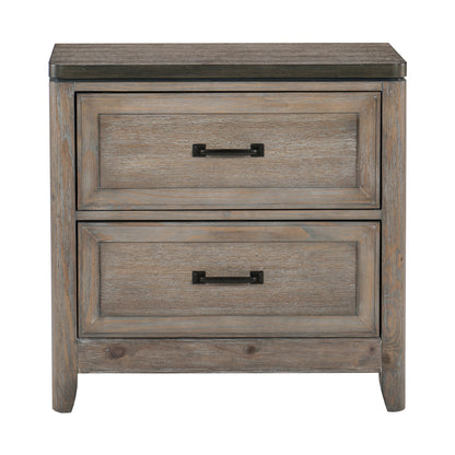 Homelegance Nightstand Newell Gray Oak Finish 1412-4