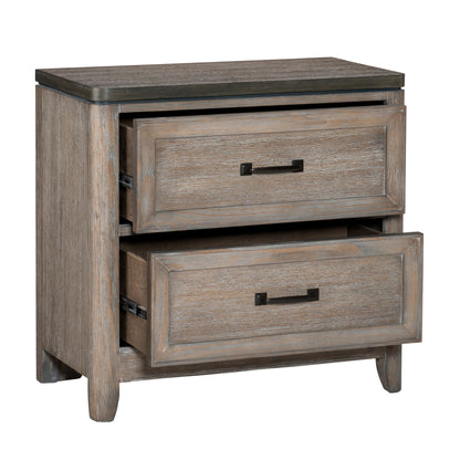 Homelegance Nightstand Newell Gray Oak Finish 1412-4