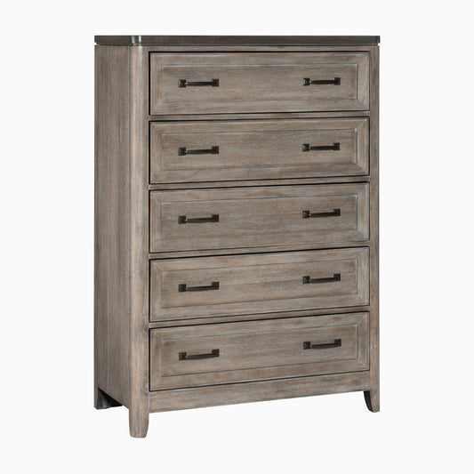 Homelegance Chest Newell Gray Oak Finish with Metal Accents 1412-9
