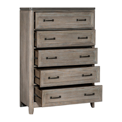 Homelegance Chest Newell Gray Oak Finish with Metal Accents 1412-9