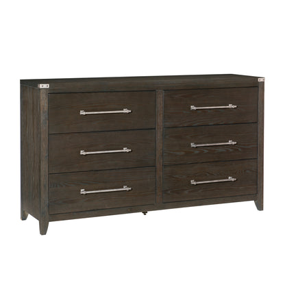Homelegance Dresser Bellamy Dark Brown Finish with Silver Hardware 1413-5