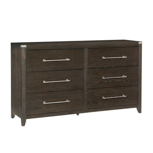 Homelegance Dresser Bellamy Dark Brown Finish with Silver Hardware 1413-5