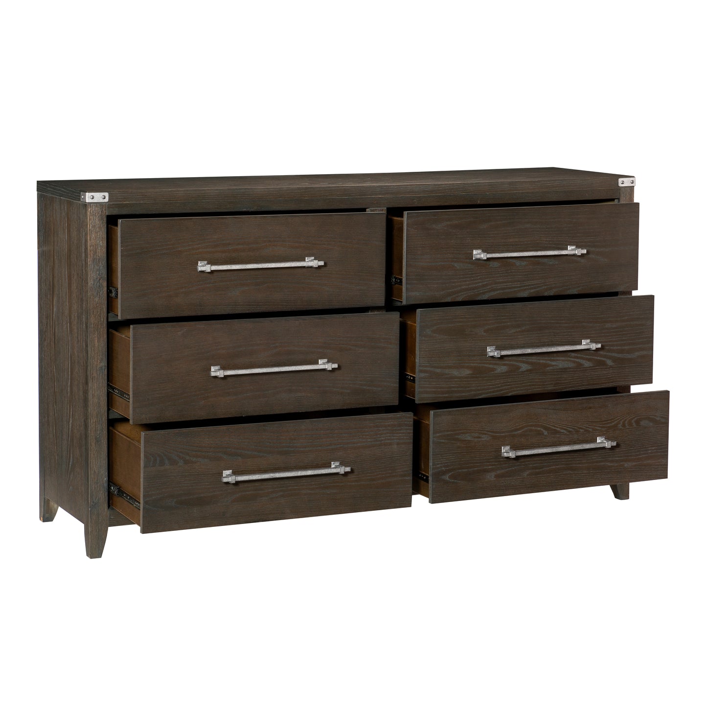 Homelegance Dresser Bellamy Dark Brown Finish with Silver Hardware 1413-5