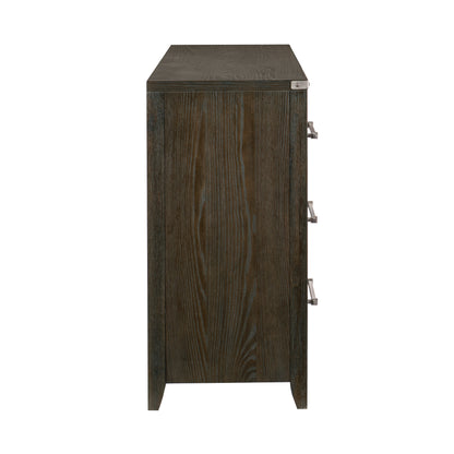 Homelegance Dresser Bellamy Dark Brown Finish with Silver Hardware 1413-5