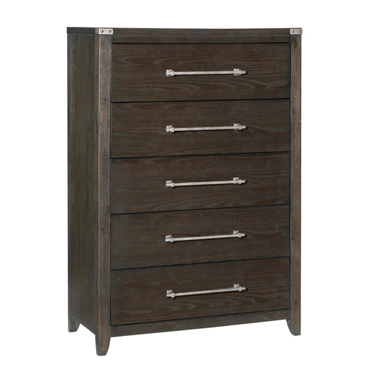 Homelegance Chest Bellamy Dark Brown Finish with Silver Hardware 1413-9