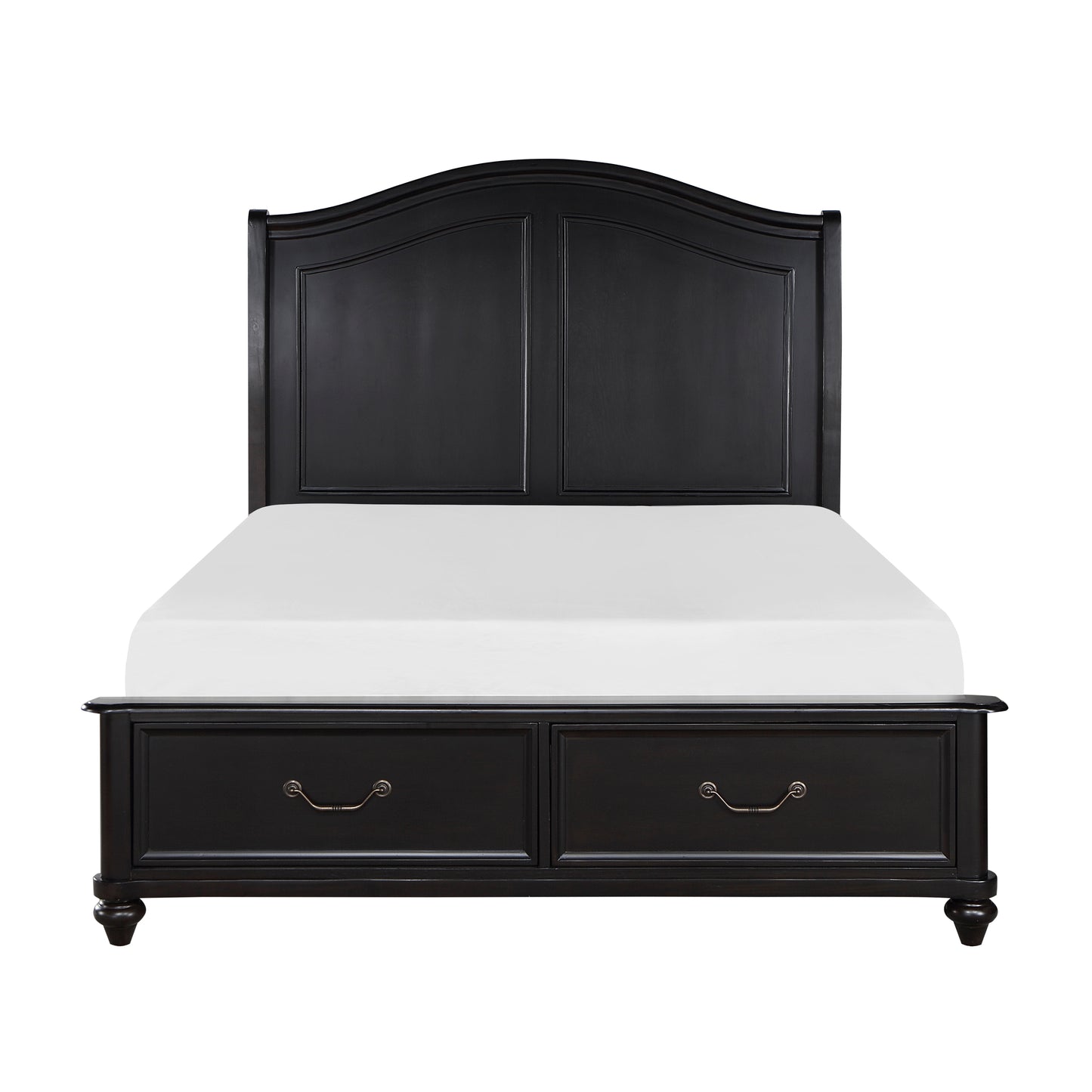Homelegance Queen Bed Herman Charcoal Brown Finish with Storage Drawers 1420-1