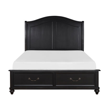 Homelegance Queen Bed Herman Charcoal Brown Finish with Storage Drawers 1420-1