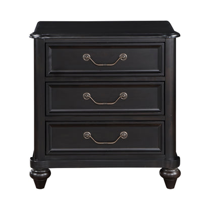 Homelegance Nightstand Herman Charcoal Brown Finish with Dovetail Drawers 1420-4