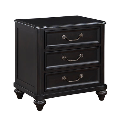 Homelegance Nightstand Herman Charcoal Brown Finish with Dovetail Drawers 1420-4