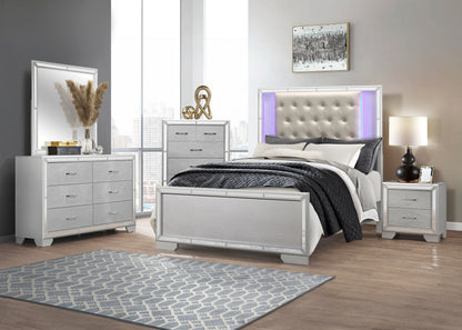 Homelegance Aveline Dresser Silver Finish with Alligator Embossed Veneer 1428SV-5