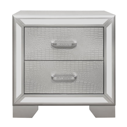 Homelegance Aveline Nightstand Silver Finish 1428SV-4