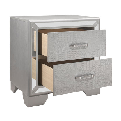 Homelegance Aveline Nightstand Silver Finish 1428SV-4