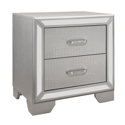 Homelegance Aveline Nightstand Silver Finish 1428SV-4