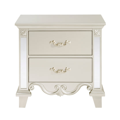 Homelegance Nightstand Ever Champagne Finish Elegant Bedroom Furniture 1429-4
