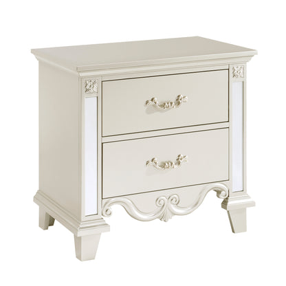 Homelegance Nightstand Ever Champagne Finish Elegant Bedroom Furniture 1429-4