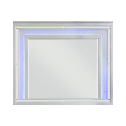 Homelegance Dresser Mirror Leesa Silver Finish with LED Backlighting 1430-6