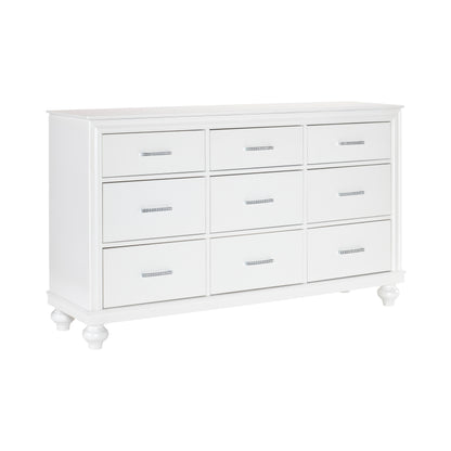 Homelegance Aria Dresser White Finish Elegant Storage Solution 1436W-5