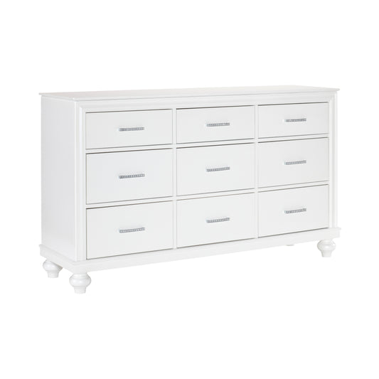 Homelegance Aria Dresser White Finish Elegant Storage Solution 1436W-5