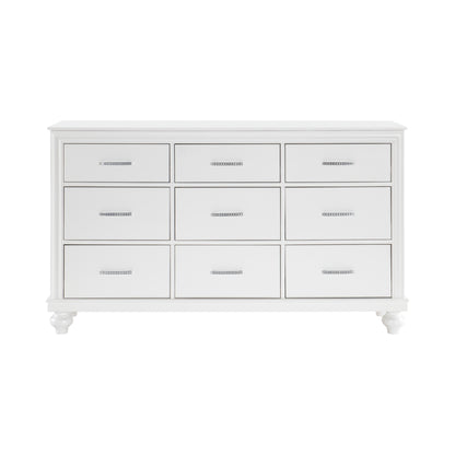 Homelegance Aria Dresser White Finish Elegant Storage Solution 1436W-5
