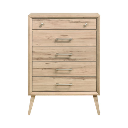 Homelegance Chest Marrin Oak Finish Timeless Design with 5 Drawers 1444-9