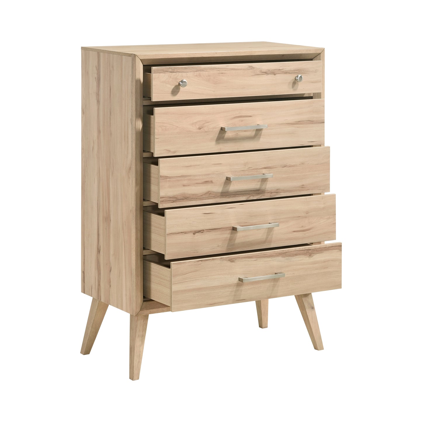 Homelegance Chest Marrin Oak Finish Timeless Design with 5 Drawers 1444-9