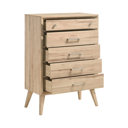 Homelegance Chest Marrin Oak Finish Timeless Design with 5 Drawers 1444-9