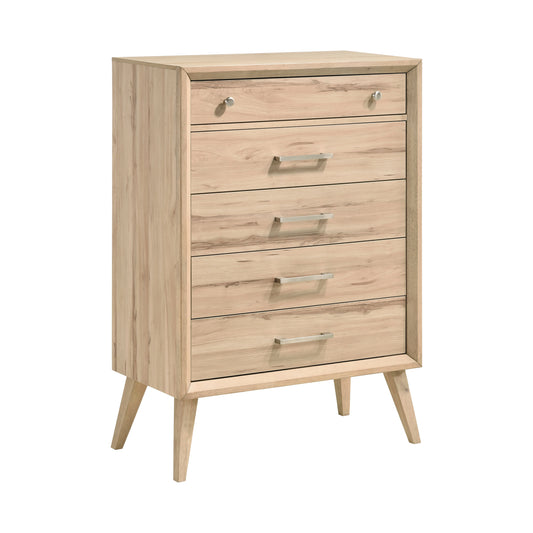 Homelegance Chest Marrin Oak Finish Timeless Design with 5 Drawers 1444-9