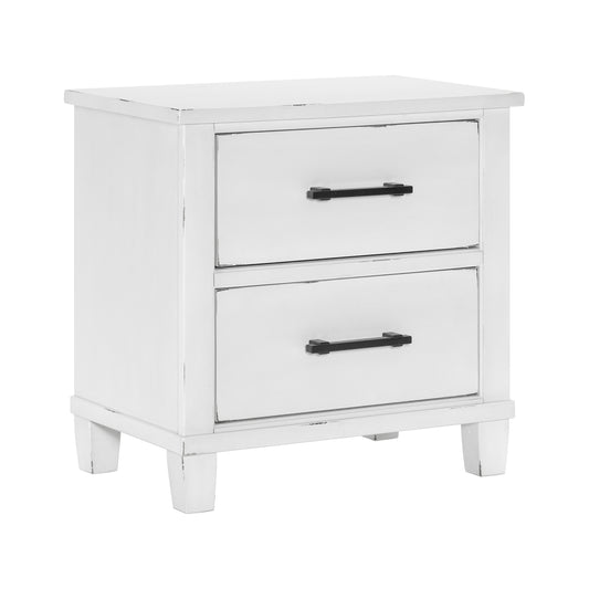 Homelegance Nightstand Laurelville Antique White Finish 1447-4