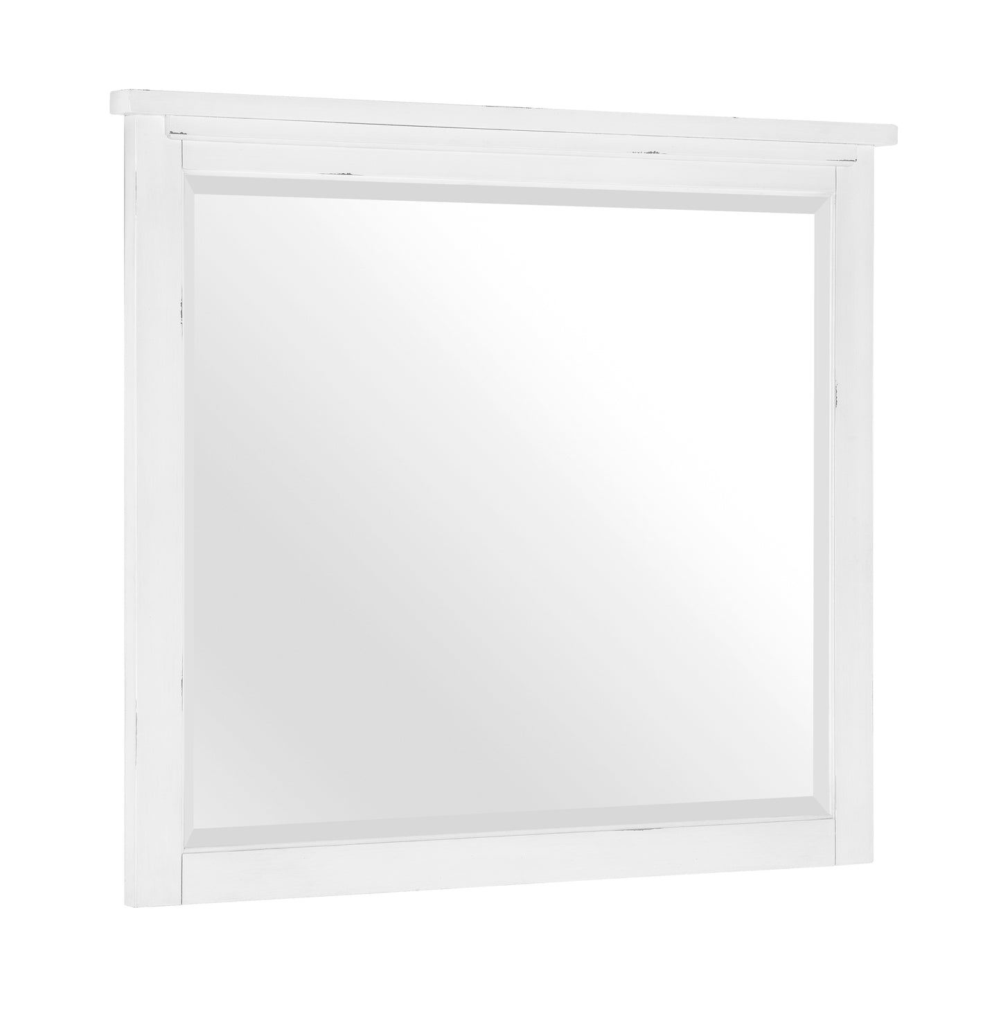 Homelegance Dresser Mirror Laurelville Antique White Rub-Through Finish 1447-6